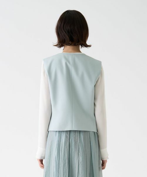 LANVIN COLLECTION / ランバン コレクション テーラードジャケット | ウールリボンベスト | 詳細3