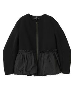 LANVIN COLLECTION / ランバン コレクション テーラードジャケット | ペプラムタフタニットジャケット