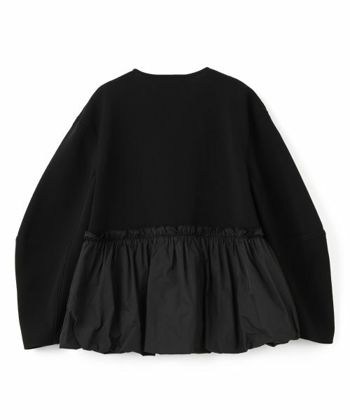 LANVIN COLLECTION / ランバン コレクション テーラードジャケット | ペプラムタフタニットジャケット | 詳細15