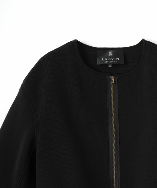 LANVIN COLLECTION / ランバン コレクション テーラードジャケット | ペプラムタフタニットジャケット | 詳細16