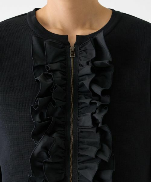 LANVIN COLLECTION / ランバン コレクション テーラードジャケット | フロントラッフルニットジャケット | 詳細14