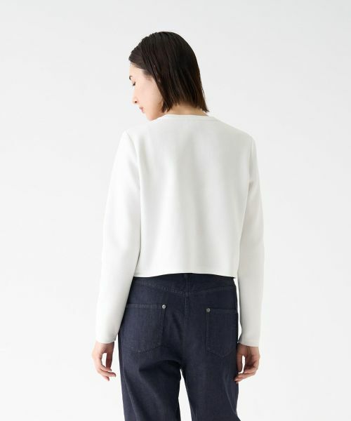 LANVIN COLLECTION / ランバン コレクション テーラードジャケット | フロントラッフルニットジャケット | 詳細3