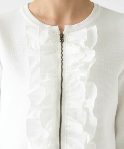 LANVIN COLLECTION / ランバン コレクション テーラードジャケット | フロントラッフルニットジャケット | 詳細7