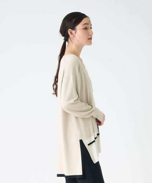 LANVIN COLLECTION / ランバン コレクション ニット・セーター | インターシャ天竺カーディガン | 詳細10