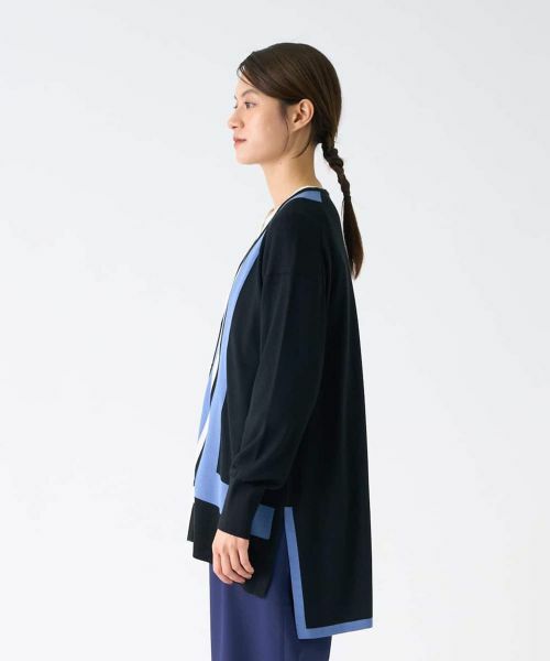 LANVIN COLLECTION / ランバン コレクション ニット・セーター | インターシャ天竺カーディガン | 詳細2