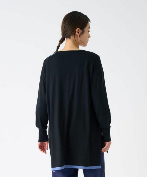 LANVIN COLLECTION / ランバン コレクション ニット・セーター | インターシャ天竺カーディガン | 詳細3