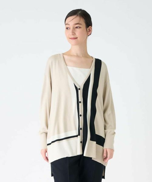 LANVIN COLLECTION / ランバン コレクション ニット・セーター | インターシャ天竺カーディガン | 詳細7