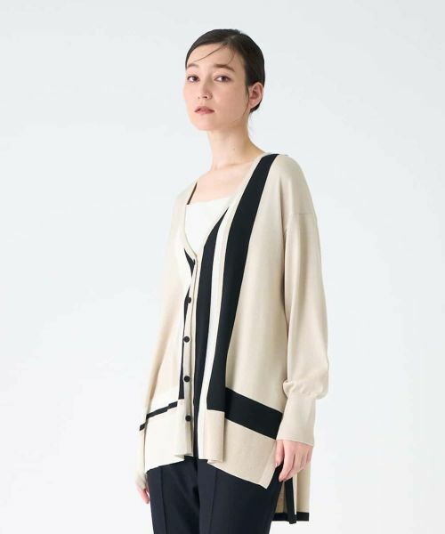 LANVIN COLLECTION / ランバン コレクション ニット・セーター | インターシャ天竺カーディガン | 詳細8