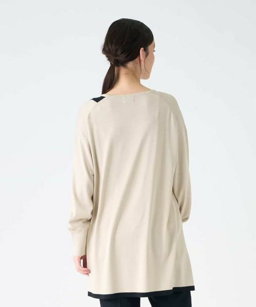 LANVIN COLLECTION / ランバン コレクション ニット・セーター | インターシャ天竺カーディガン | 詳細9