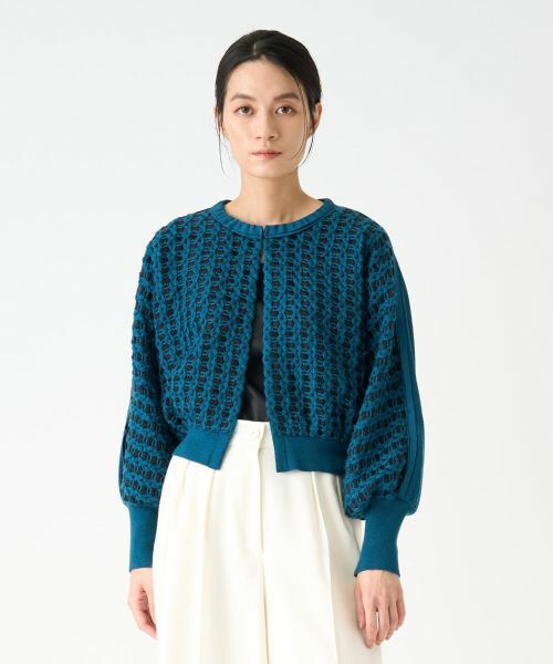 LANVIN COLLECTION / ランバン コレクション ニット・セーター | ウール刺繍カーディガン | 詳細1