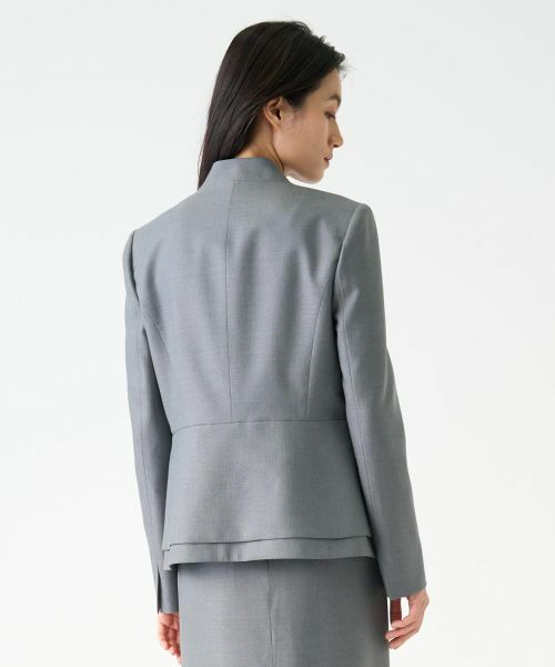 LANVIN COLLECTION / ランバン コレクション テーラードジャケット | シルクウールフロントリボンジャケット | 詳細3