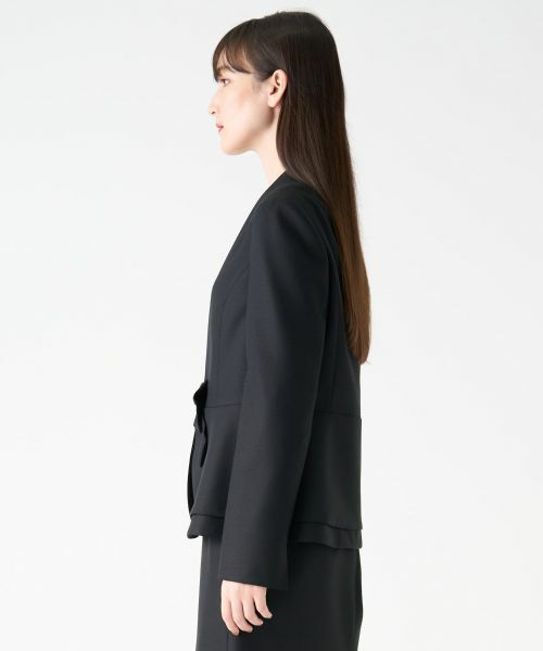 LANVIN COLLECTION / ランバン コレクション テーラードジャケット | シルクウールフロントリボンジャケット | 詳細9