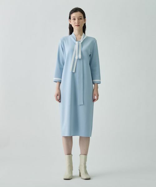 LANVIN COLLECTION / ランバン コレクション ドレス | ボウタイニットワンピース | 詳細1