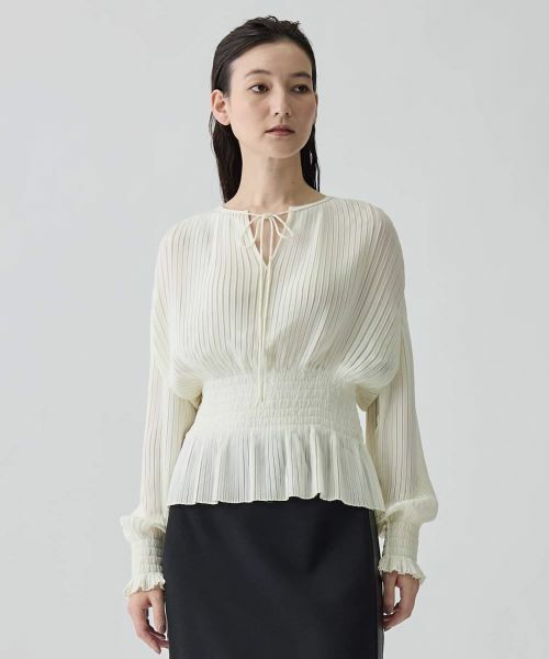 LANVIN COLLECTION / ランバン コレクション シャツ・ブラウス | シャーリングプリーツブラウス | 詳細1