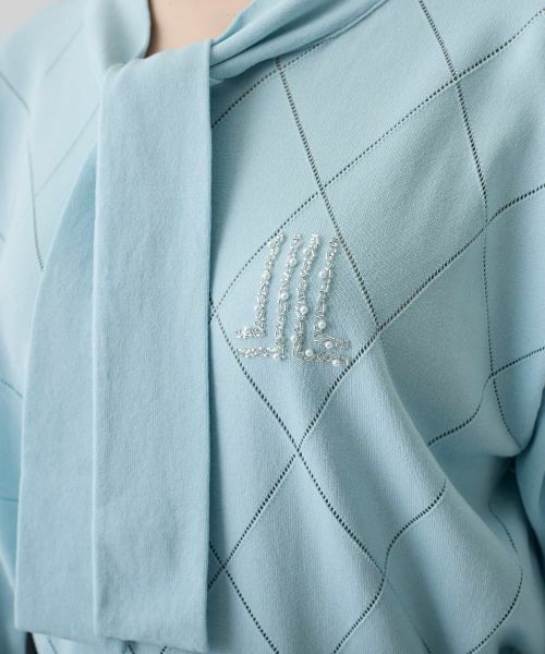 LANVIN COLLECTION / ランバン コレクション ニット・セーター | 16ゲージアイレット柄ニット | 詳細12