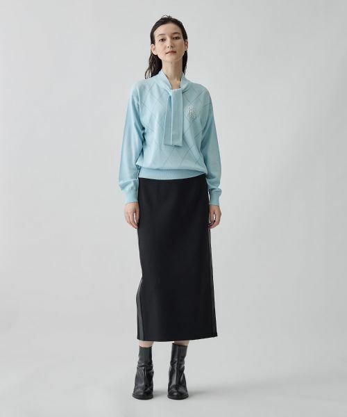 LANVIN COLLECTION / ランバン コレクション ニット・セーター | 16ゲージアイレット柄ニット | 詳細13