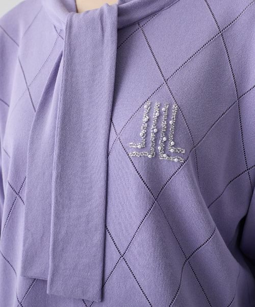 LANVIN COLLECTION / ランバン コレクション ニット・セーター | 16ゲージアイレット柄ニット | 詳細18