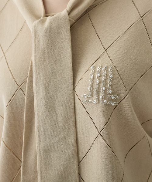 LANVIN COLLECTION / ランバン コレクション ニット・セーター | 16ゲージアイレット柄ニット | 詳細6