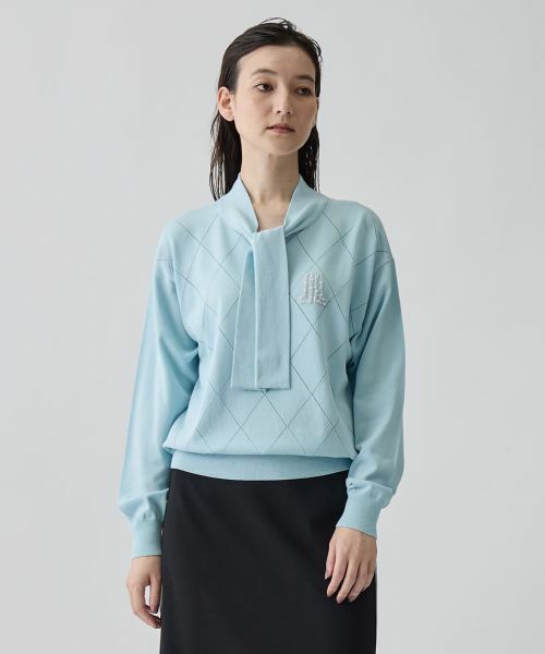 LANVIN COLLECTION / ランバン コレクション ニット・セーター | 16ゲージアイレット柄ニット | 詳細8