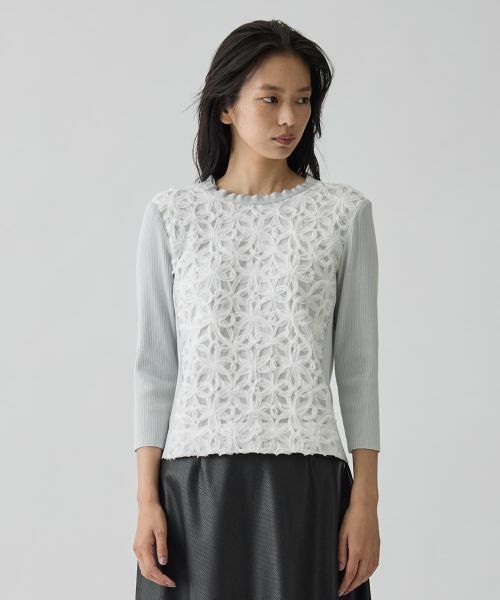 LANVIN COLLECTION / ランバン コレクション ニット・セーター | 14ゲージレースデザインニット | 詳細13