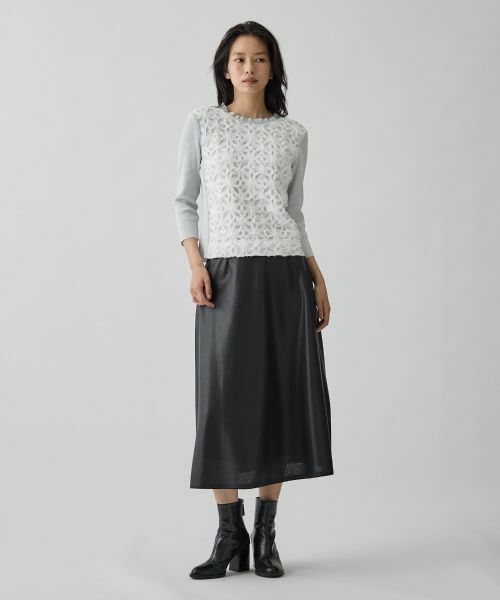 LANVIN COLLECTION / ランバン コレクション ニット・セーター | 14ゲージレースデザインニット | 詳細19