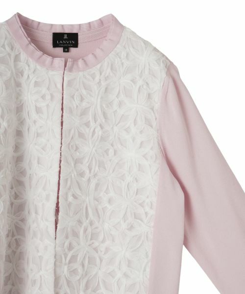 LANVIN COLLECTION / ランバン コレクション ニット・セーター | 16ゲージレースデザインカーディガン | 詳細12