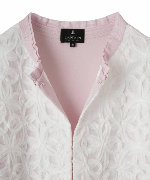 LANVIN COLLECTION / ランバン コレクション ニット・セーター | 16ゲージレースデザインカーディガン | 詳細15