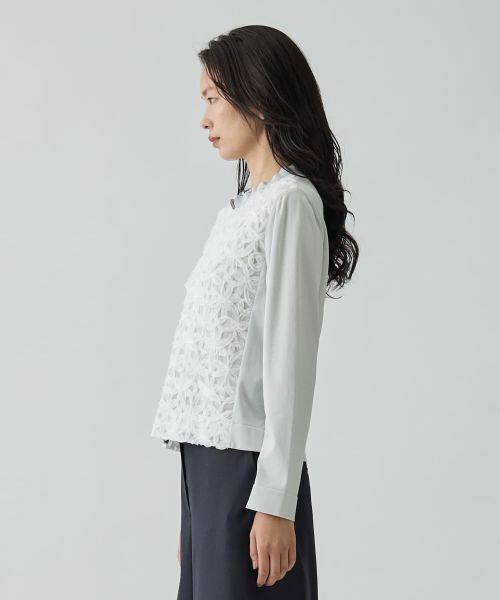 LANVIN COLLECTION / ランバン コレクション ニット・セーター | 16ゲージレースデザインカーディガン | 詳細2