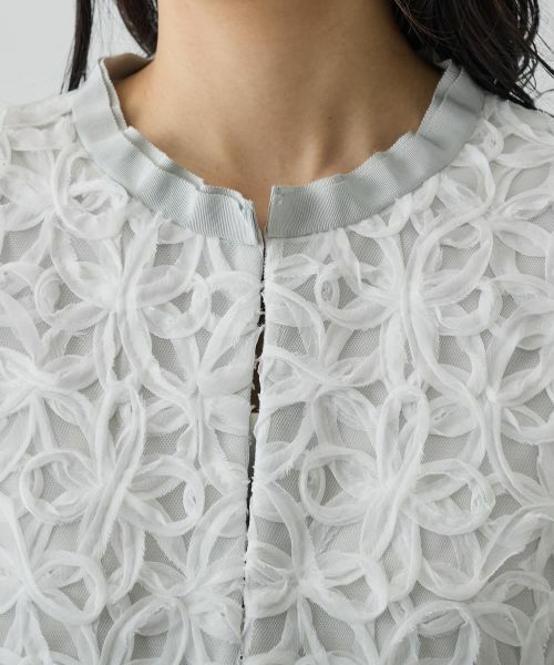 LANVIN COLLECTION / ランバン コレクション ニット・セーター | 16ゲージレースデザインカーディガン | 詳細4