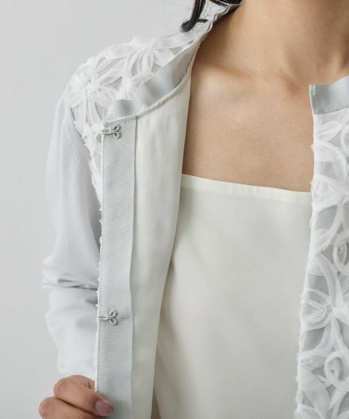 LANVIN COLLECTION / ランバン コレクション ニット・セーター | 16ゲージレースデザインカーディガン | 詳細5