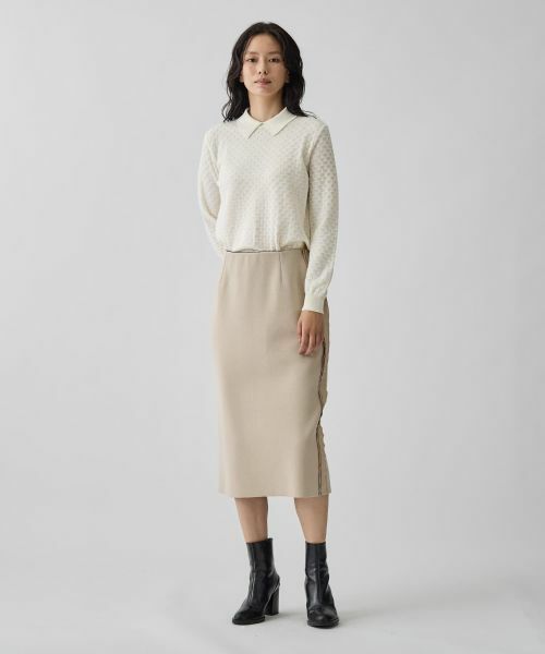 LANVIN COLLECTION / ランバン コレクション ロング・マキシ丈スカート | 14ゲージミラノリブスカート | 詳細8