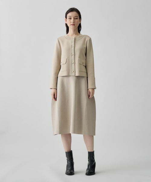 LANVIN COLLECTION / ランバン コレクション テーラードジャケット | 14ゲージミラノリブニットジャケット | 詳細1