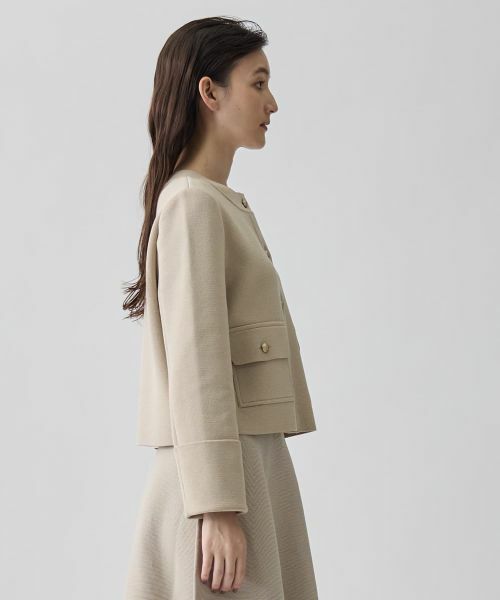 LANVIN COLLECTION / ランバン コレクション テーラードジャケット | 14ゲージミラノリブニットジャケット | 詳細12