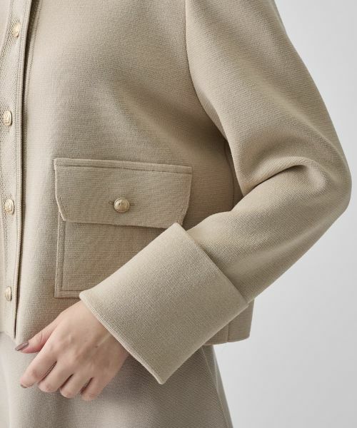 LANVIN COLLECTION / ランバン コレクション テーラードジャケット | 14ゲージミラノリブニットジャケット | 詳細14