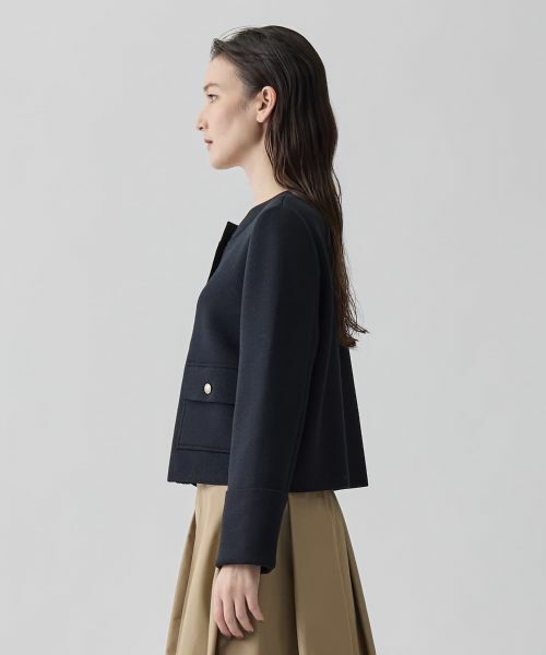 LANVIN COLLECTION / ランバン コレクション テーラードジャケット | 14ゲージミラノリブニットジャケット | 詳細3