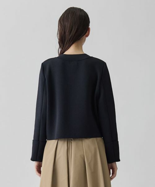 LANVIN COLLECTION / ランバン コレクション テーラードジャケット | 14ゲージミラノリブニットジャケット | 詳細4