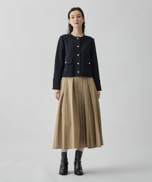 LANVIN COLLECTION / ランバン コレクション テーラードジャケット | 14ゲージミラノリブニットジャケット | 詳細8