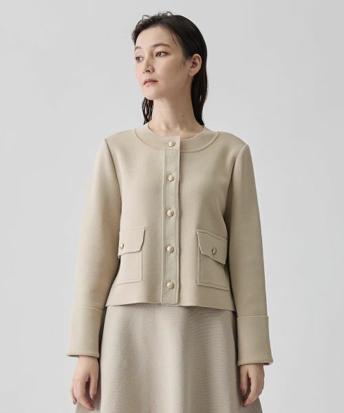 LANVIN COLLECTION / ランバン コレクション テーラードジャケット | 14ゲージミラノリブニットジャケット | 詳細9