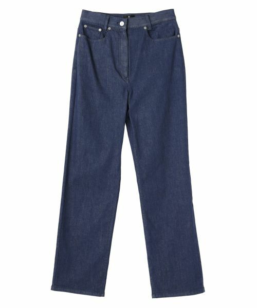 LANVIN COLLECTION / ランバン コレクション その他パンツ | ムラ糸ストレッチデニムパンツ(ブルー)