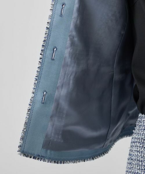 LANVIN COLLECTION / ランバン コレクション テーラードジャケット | ファンシーヤーンツイードジャケット | 詳細9