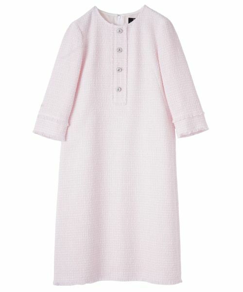 LANVIN COLLECTION / ランバン コレクション ドレス | ファンシーヤーンツイードワンピース(ライトピンク)