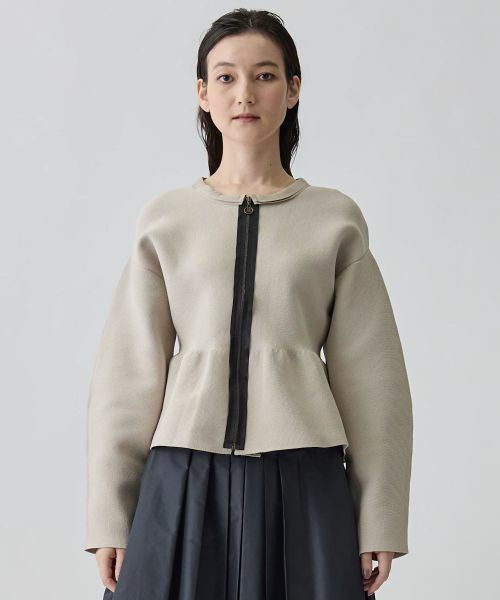 LANVIN COLLECTION / ランバン コレクション テーラードジャケット | 12ゲージミラノリブニットジャケット | 詳細1