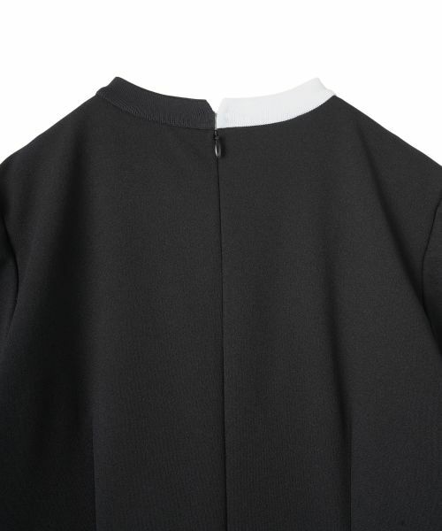 LANVIN COLLECTION / ランバン コレクション ドレス | クルーネック 配色デザインワンピース | 詳細1