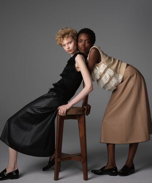 LANVIN COLLECTION / ランバン コレクション ロング・マキシ丈スカート | パンチングレザーライクスカート | 詳細20