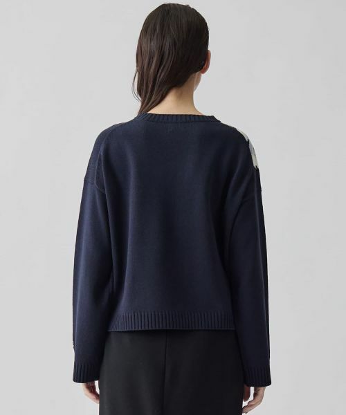 LANVIN COLLECTION / ランバン コレクション ニット・セーター | インターシャ リーフ柄ニット | 詳細10