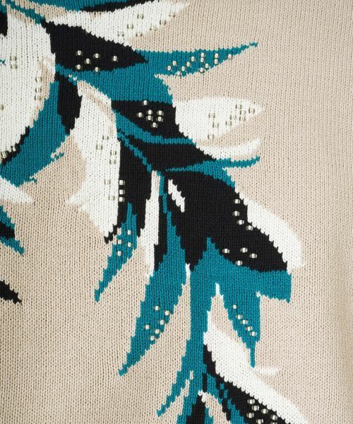 LANVIN COLLECTION / ランバン コレクション ニット・セーター | インターシャ リーフ柄ニット | 詳細17