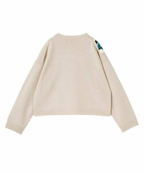 LANVIN COLLECTION / ランバン コレクション ニット・セーター | インターシャ リーフ柄ニット | 詳細18