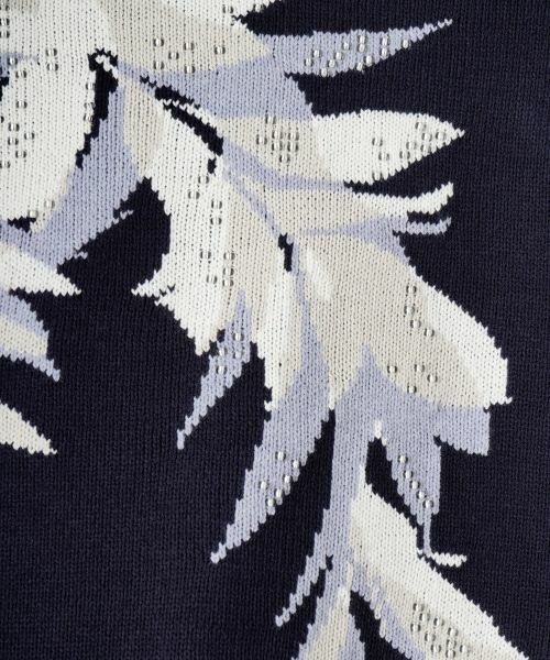 LANVIN COLLECTION / ランバン コレクション ニット・セーター | インターシャ リーフ柄ニット | 詳細20