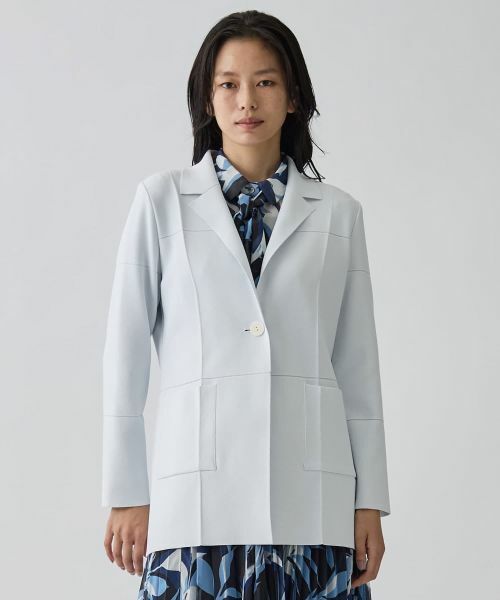 LANVIN COLLECTION / ランバン コレクション テーラードジャケット | ミラノリブニットジャケット | 詳細1