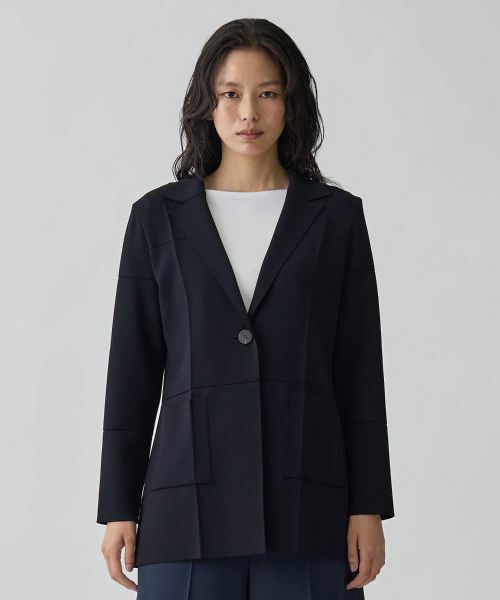 LANVIN COLLECTION / ランバン コレクション テーラードジャケット | ミラノリブニットジャケット | 詳細10